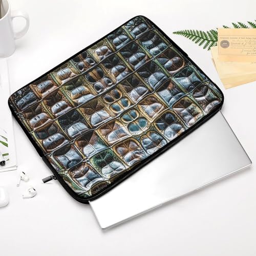 Maletín para portátil con diseño de piel de cocodrilo miniatura 4