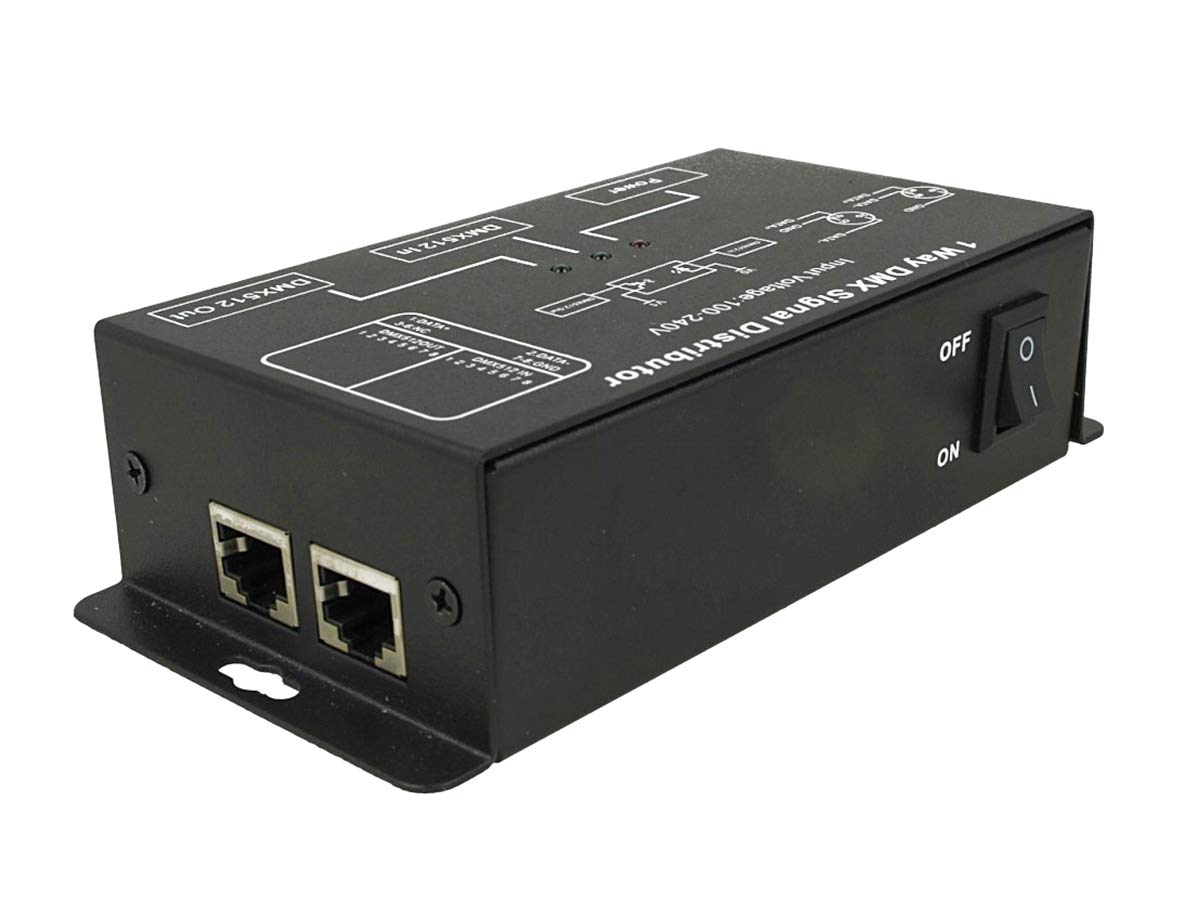 LEDLUX DD5121 Amplificatore Distributore Segnale DMX 512 Signal Distributor Mono Canale 220V DMX121