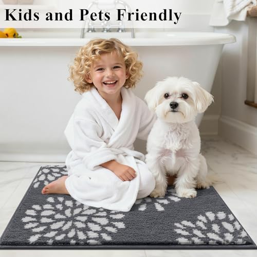 HEBE Bathroom Rugs Set 3 Piece, Non Slip Washable Absorbent Bath Mat Set by HEBE RUGS - Used condition - Image 7