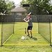 Sharellon Baseball Batting Cage - 13x10x8ft Portable Heavy Duty Frame with Double-pronged Ground Stake for Softball Pitching Hitting Practice - Home Outdoor Backyard Sports Training