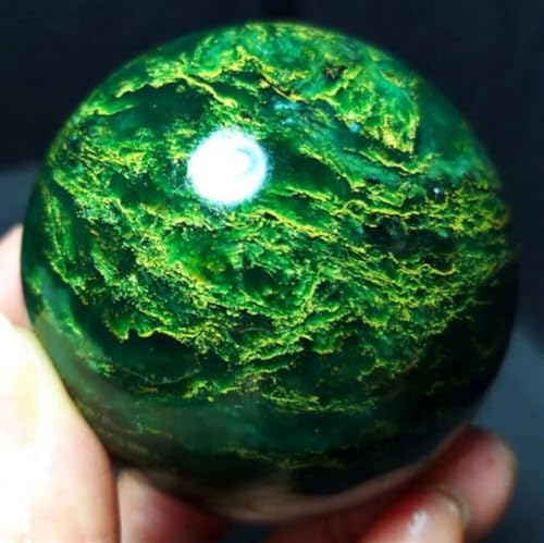 Boule de cristal quartz émeraude 6cm de divination et décoration maison