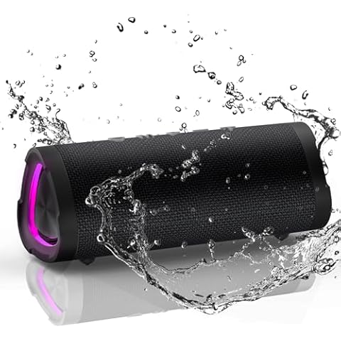 Vanzon V40 Bluetooth Speaker, Portable Wireless Bluetooth Speaker with 24H Playtime, IPX7 Waterproof, 24W Loud Stereo Sound and 66ft Bluetooth Range, Dual Pairing Speaker for Home & Outdoor Cover
