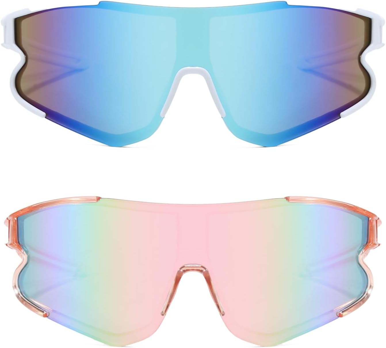 2Pack Youth Baseball Sunglasses for Boys Girls Age 4-12 Kids Sunglasses for Softball Tennis Cycling Golf