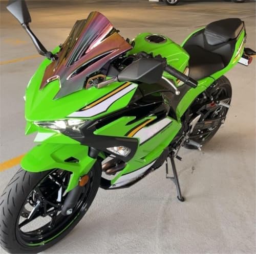 Image of Windshield for NINJA500 SE 2024 2025 2026, PSLER Windscreen Double Bubble Wind Deflector Protector Fairing for NINJA500 SE Ninja 500 2024 2025 2026 (Iridium)