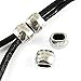 Pewter Hammered Barrel Leather Crimp Beads, TierraCast ID 4X2mm (4 Pieces)