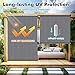 Artpuch Outdoor Roller Shade 8' W x 8' H, Gray Exterior Cordless Patio Shades Roll Up Blinds with Splicing Design, 2 Poles and 1 Piece Fabric