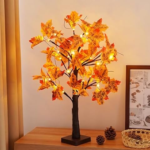 Maple Leaf Tree Lights with 24 LEDs Cover