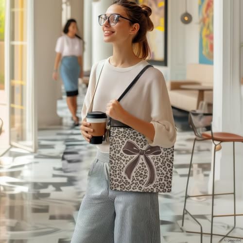 Image of HUGS IDEA Boho Bags for Women Leather Handbag Shoulder Bucket Crossbody Purse