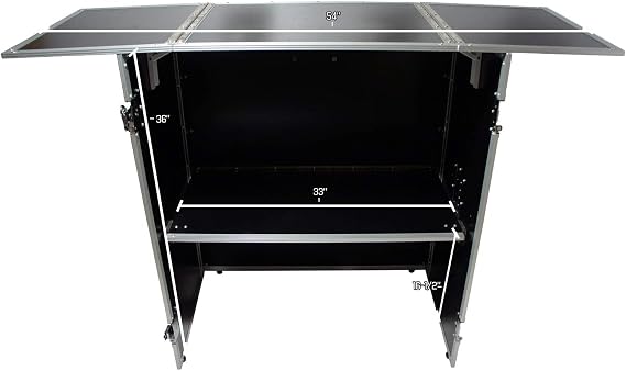 Harmony Audio Cases HCDJSTANDT Compact Fold Out Portable DJ Workstation Table