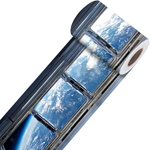 Image of Nuxovilar Space Capsule Window Peel Stick Border PVC 3.94x16.4'