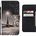 Produktbild Ougger Handyhülle für Samsung Galaxy A8 (2018) Leder Schutzhülle Schale Weich TPU Silikon Magnetisch-Stehen Flip Cover Tasche Samsung Galaxy A8 (2018)/A530F mit Kartensteckplätzen, Nachtszene