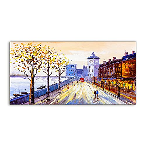 Tableau acrylique London 120x60cm pour habiller un grand mur vide de salon