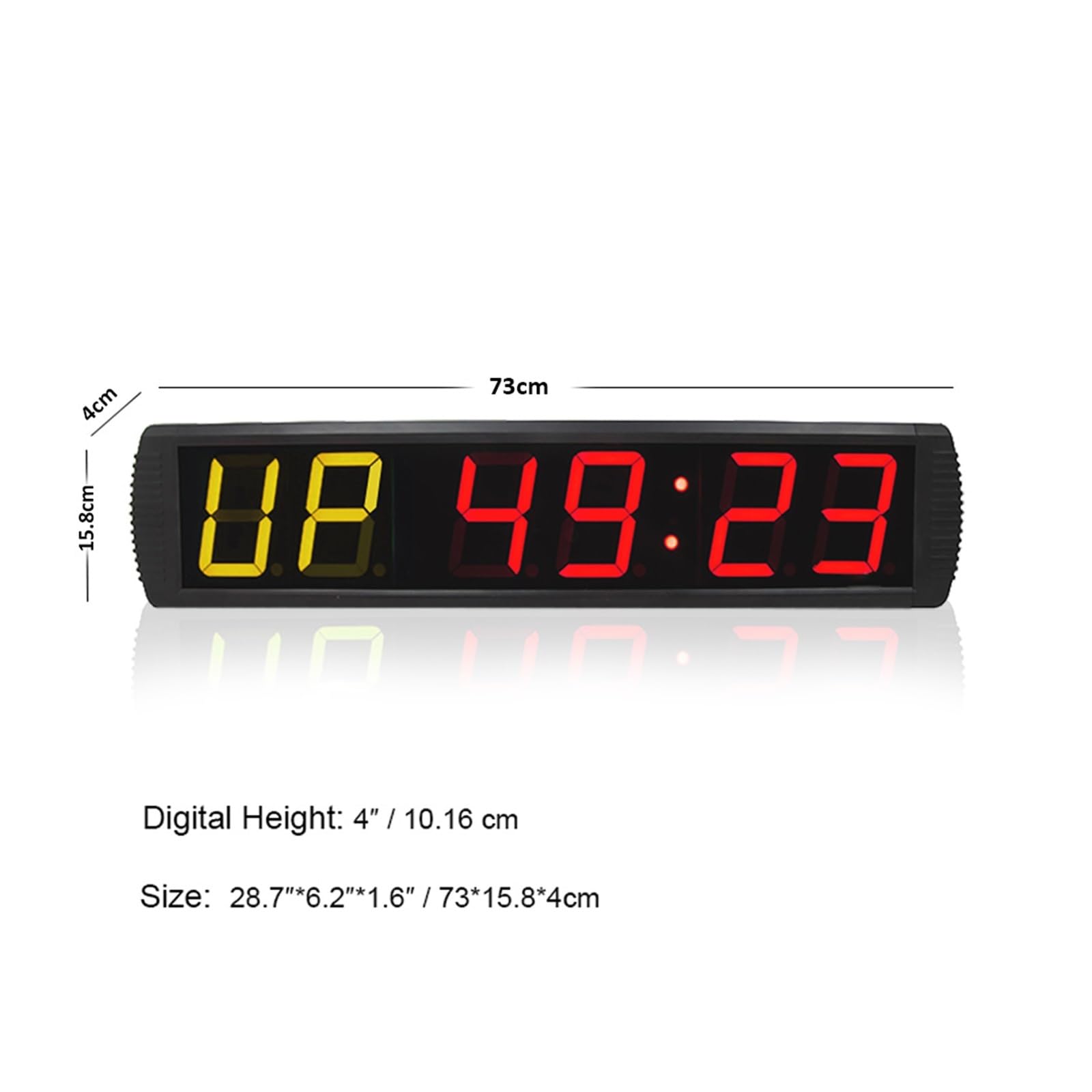 LED Gym Interval Timer Clock Tabata Fitness Horloge Murale numérique Grand chronomètre Compte à rebours Minuterie d'entraînement,Applications Polyvalentes