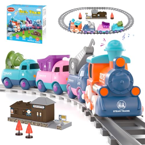 Dynffur Electric Train Set for Toddler Toy 3 4 5 Year Old Boy Gifts