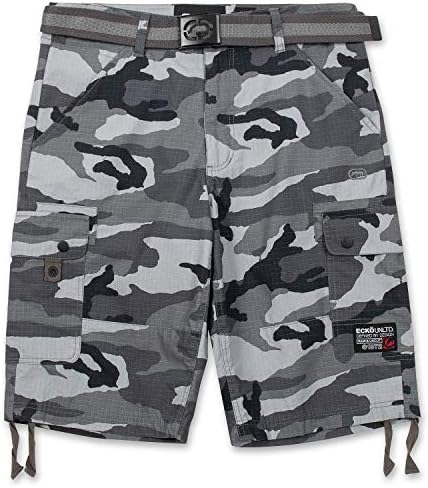 Ecko Cargo Shorts for Men - Ripstop Mens Cargo Short with Belt and Drawstrings