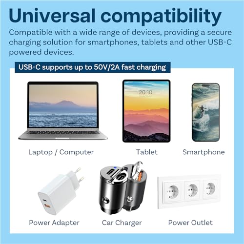 MMOBIEL Bloqueador de Datos USB y Bloqueador de Datos USB-C [2 Pack] Protección Contro la Piratería Informática y Juice Jacking - USB Adaptador para Cargar Solamente, Carga Segura - Negro - imagen 4