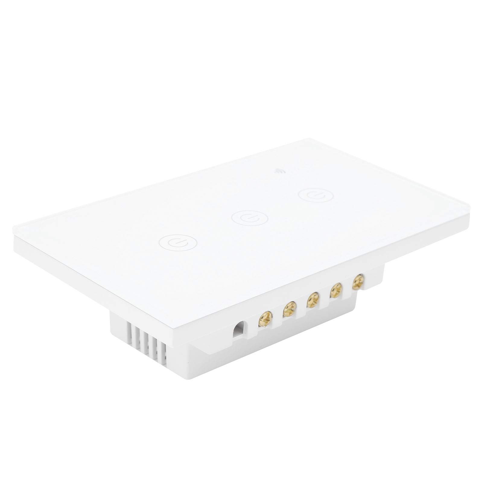 Interrupteur Intelligent WiFi 3 Canaux, Contrôle à Distance Lumière ON OFF 100-240VAC, Compatible Home, 600W par Canal