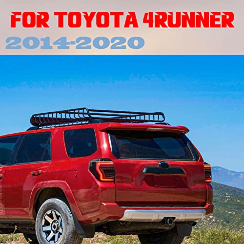 For 2014-2021 Toyota 4Runner Led Tail Lights Assembly W/Sequential Turn Signal & Start Up Animation Brake Reverse Lights Replacement,Passenger And Driver Side Smoked #TOP3
