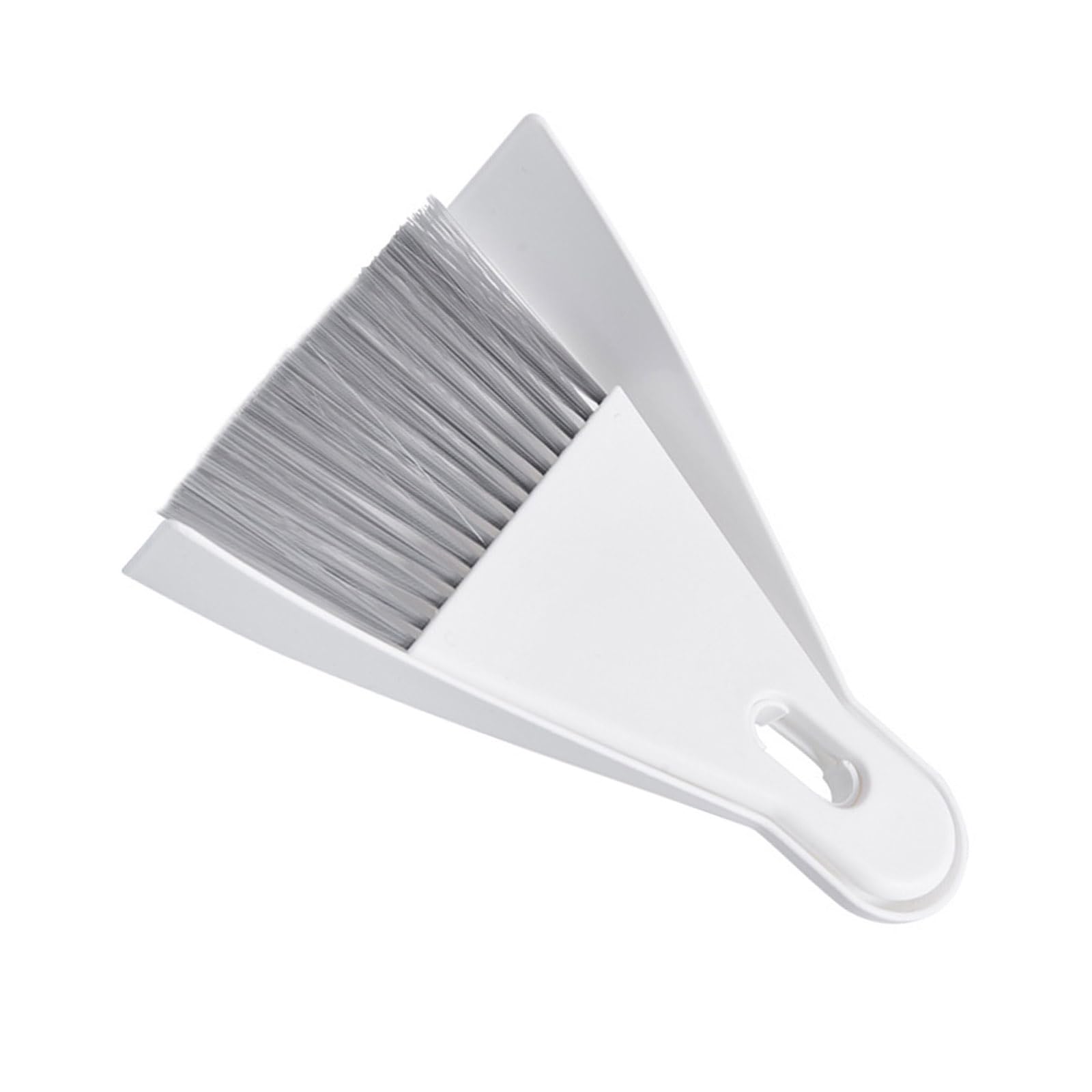 Compact brush and dustpan set, small desktop broom for crumbs, space saving kitchen and desktop accessories
