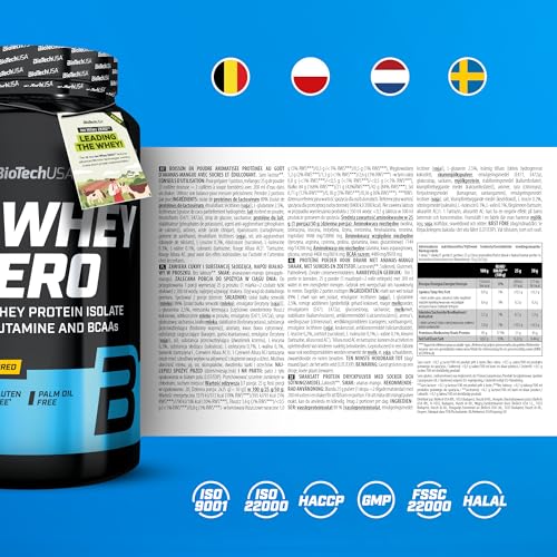 Miniatura 9 de Biotechusa Iso Whey Zero Premium Whey Protein Isolate Grass-Fed Enzyme-Free Sugar- And Gluten-Free, 908 G, Piña-Mango