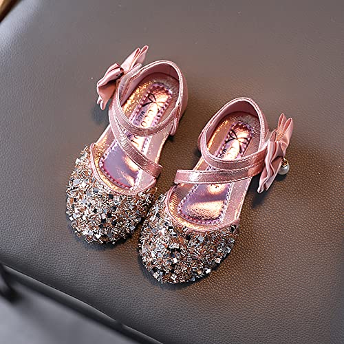 Toddler Sandals Girl, 1-12 Years Infant Kids Baby Girls Pearl Crystal Bling Bowknot Single Princess Shoes Sandals4