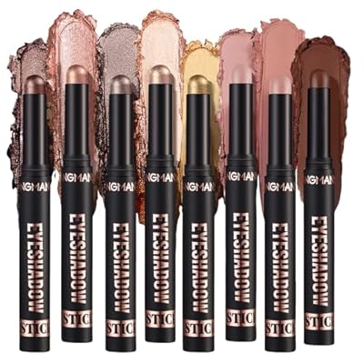 Flintronic 8PCS Eyeshadow Stick Sets, Sombra de Ojos Stick, Resistente al Agua y de Larga Duración, Sombras de Ojos Pigmentada, Waterproof Eyeshadow Stick, Easy to Use | Ya disponible en tu tienda friki favorita! En mundofriki.es!