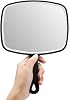 OMIRO Hand Mirror, Large Black Handheld Mirror with Handle, 7.4