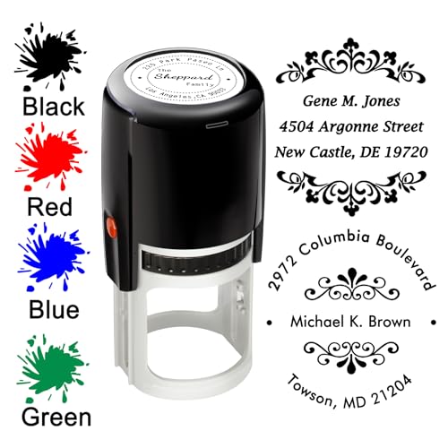 Selo de direção personalizado auto-entintável para negócios, carimbos de borracha personalizados para professores, carimbo de borracha com texto