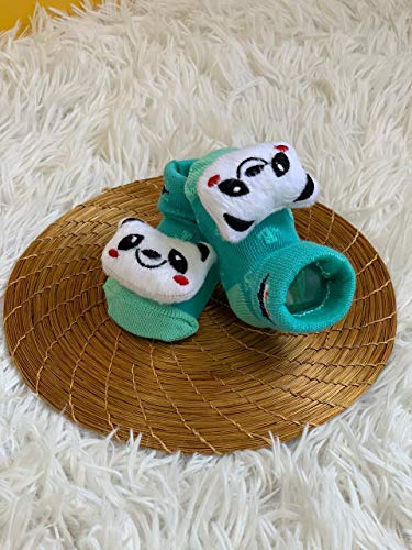 Kit 4 Meias Bebê Sapatinho Pantufa Com Bichinho - Rn 0 A 6m