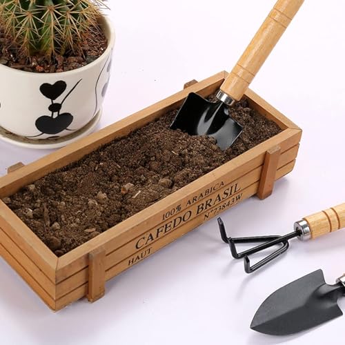 Image of Amazon Brand - 3 Pcs Gardening Tool Set, Hand Tool Kit for Home Gardening, Small Sized Hand Cultivator, Small Trowel & Garden Fork, Perfectly Sized for Kids, Ideal for Home Gardening, Flower Pot, Lawn