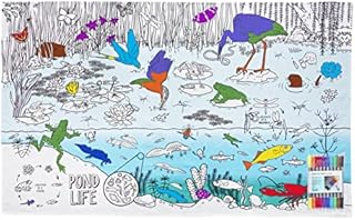eatsleepdoodle - Educational Learning Activity for Children with Washable Felt Tip Fabric Pens (Pond Life)