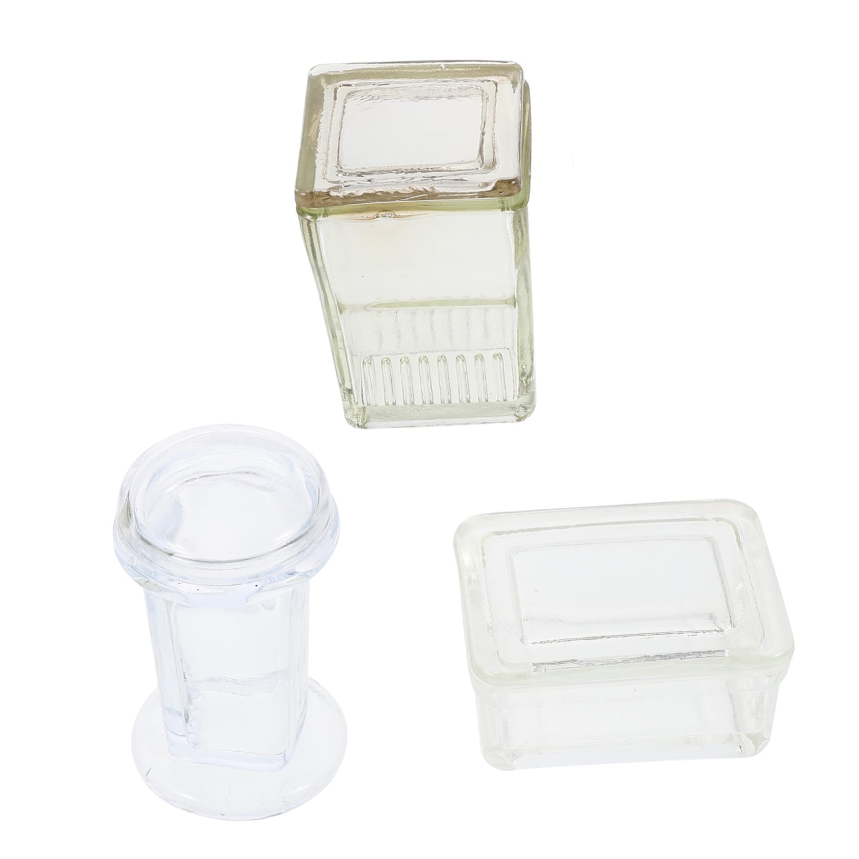 ABOOFAN 3sätze Glas-färbetank Mit Runddeckel Labor-färbeglas Aus Hochwertigem Glas Transparent Für Experimente Und Färbeprozesse