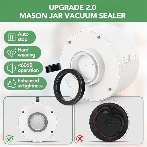 Machine scellage sous vide bocal Mason électrique et 35 accessoires de stockage sec - 4