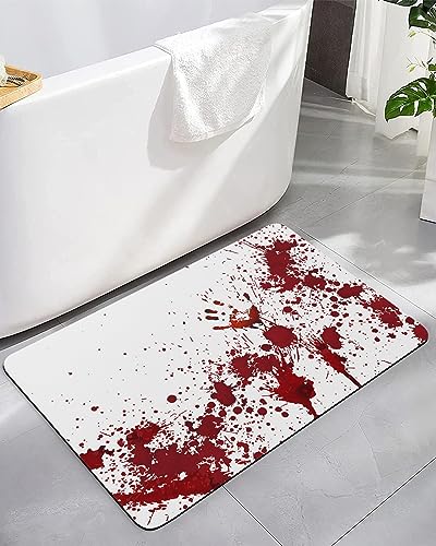 CAPVKING Bathroom Mat Halloween Haunted House Scary Bloody Handprint 16x24