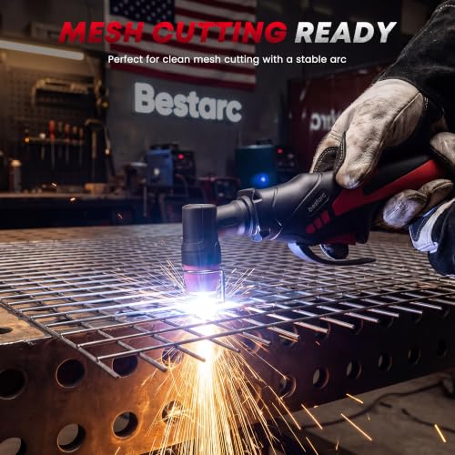 Image of Bestarc Pilot Arc Plasma Cutter, [Large LED Display][Air Sensor] 50A Plasma Cutter Machine 110 /220V Dual Voltage, 1 /2 Inch Clean Cut 4 /5 Inch Max Cut, Post Flow Mesh, 2T /4T for Beginners DIY