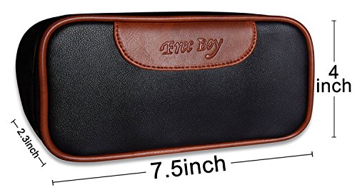 Free Boy Tobacco Smoking Pipe Set, Leather Pipe Pouch Handmade Wood Smoking Pipe Accessorie