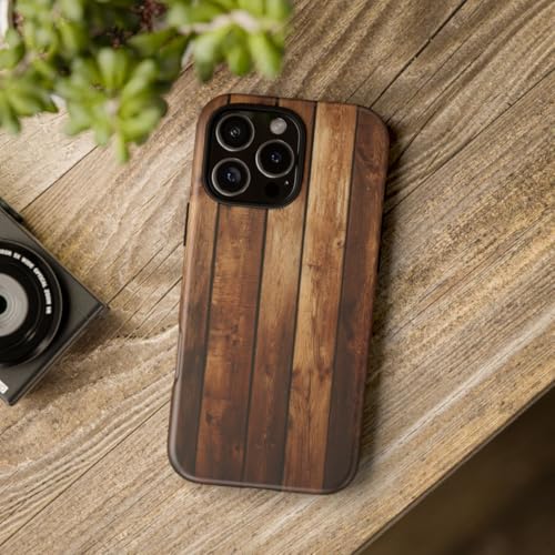 Coque rigide mate texture bois pour iPhone 16 Pro Max marron - 4
