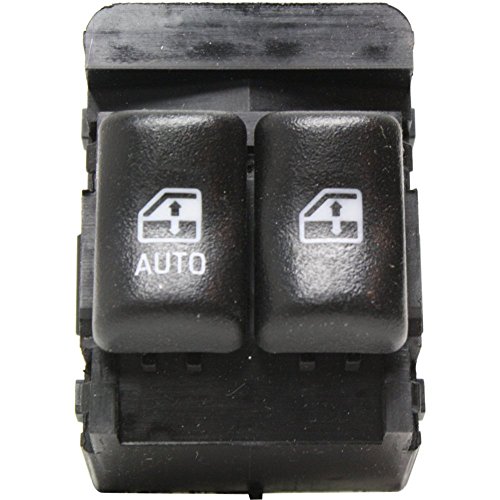 Evan Fischer Eva168828868 Black 2-Button Window Switch With Auto-Down Switch Compatible With 2000-2005 Chevrolet Cavalier #TOP7
