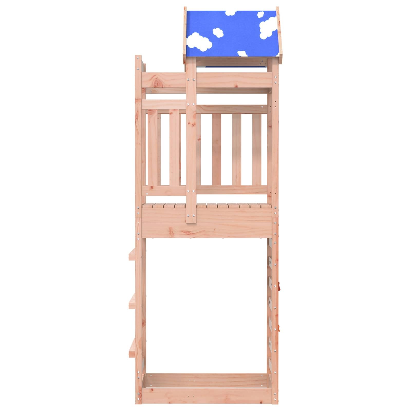 Spielturm für Garten aus massivem Douglasienholz 85 x 52,5 x 239 cm, Kletterturm mit Zubehörset für Kinder, Spielplatz für Außenbereich