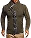 Produktbild Leif Nelson Herren Strickjacke (Khaki, Größe S) mit Reißverschluss Regular Fit, Männer Cardigan Langarm Design, ideal für Casual und Business-Looks