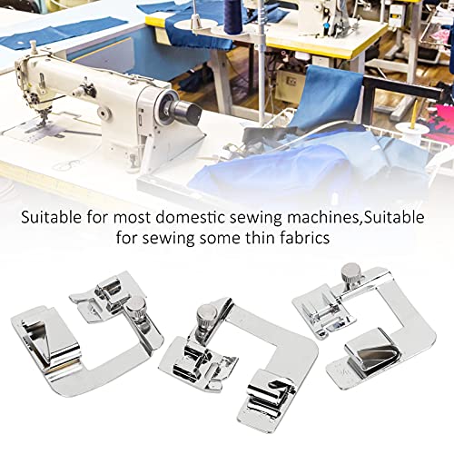 Prensatela para dobladillo enrollado para máquina de coser miniatura 3