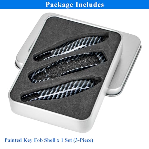 Image of AeroBon 3 Pcs Remote Key Covers /Fob Shell Cover /Painted Keyless Entry Skin Protectors Compatible with Cayenne Cayman Macan Panamera 991 718 918