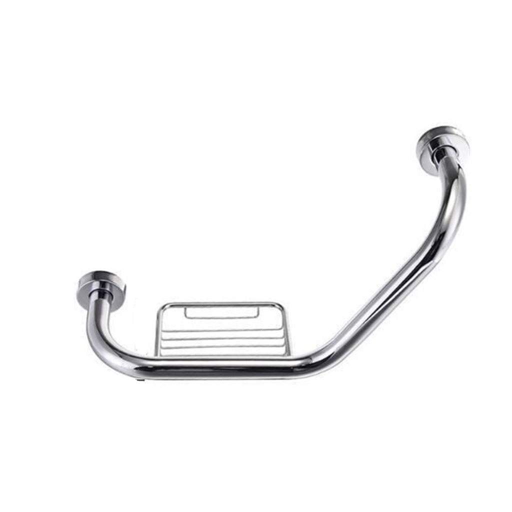 Fkxsxaz 2 Bathroom Grab Bars 50Cm Steel Grab Bar Safety Rail Handle With Towel Soap Holder Elderly Disabled Help For Toilet Shower (Color : )