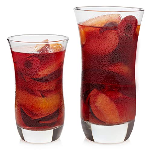 Libbey Martello 16-Piece Tumbler and Highball Glass Set