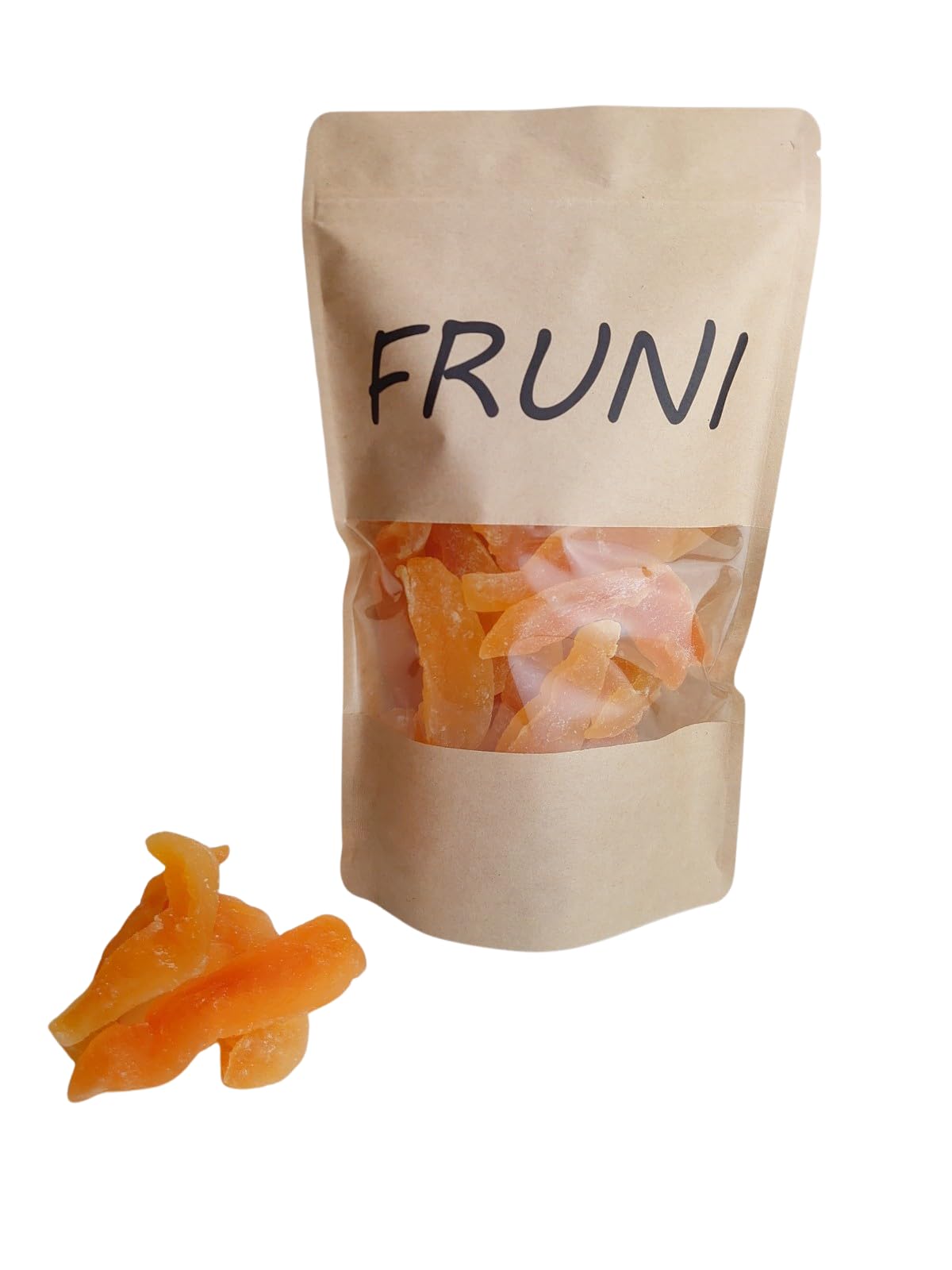 FRUNI Melonen Streifen Cantaloupe kandiert ungeschwefelt (1000g)