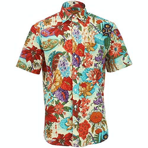 Chemise manche courte japonais floral pour vos soirées d'été