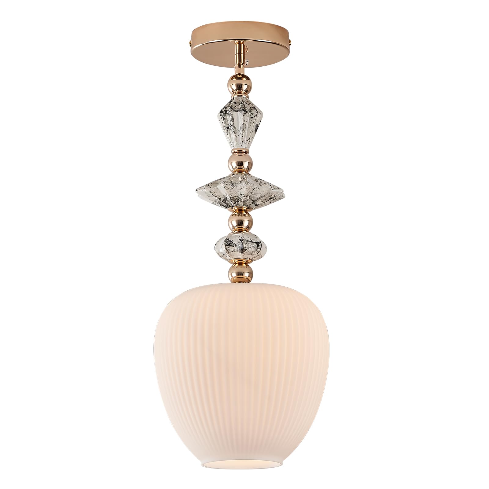 Milk White Glass Modern Pendant Light Fixtures Kitchen Pendant Lighting Hanging Pendant Lights for Kitchen Island Dining Room Living Room Bedroom