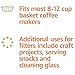 Amazon Basics Basket Coffee Filters for 8-12 Cup Coffee Makers, White, 200 Count