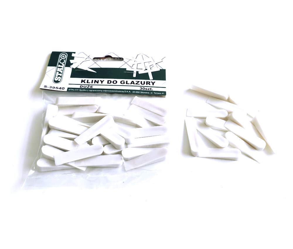 Stalco White 30 Pcs Large Wedges Spacers Tile Large Size Tool Tiling Flooring