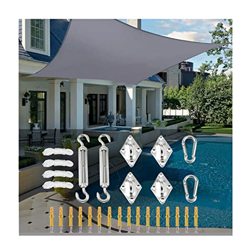 Toldo rectangular gris 3x5m para patio exterior protector solar e impermeable